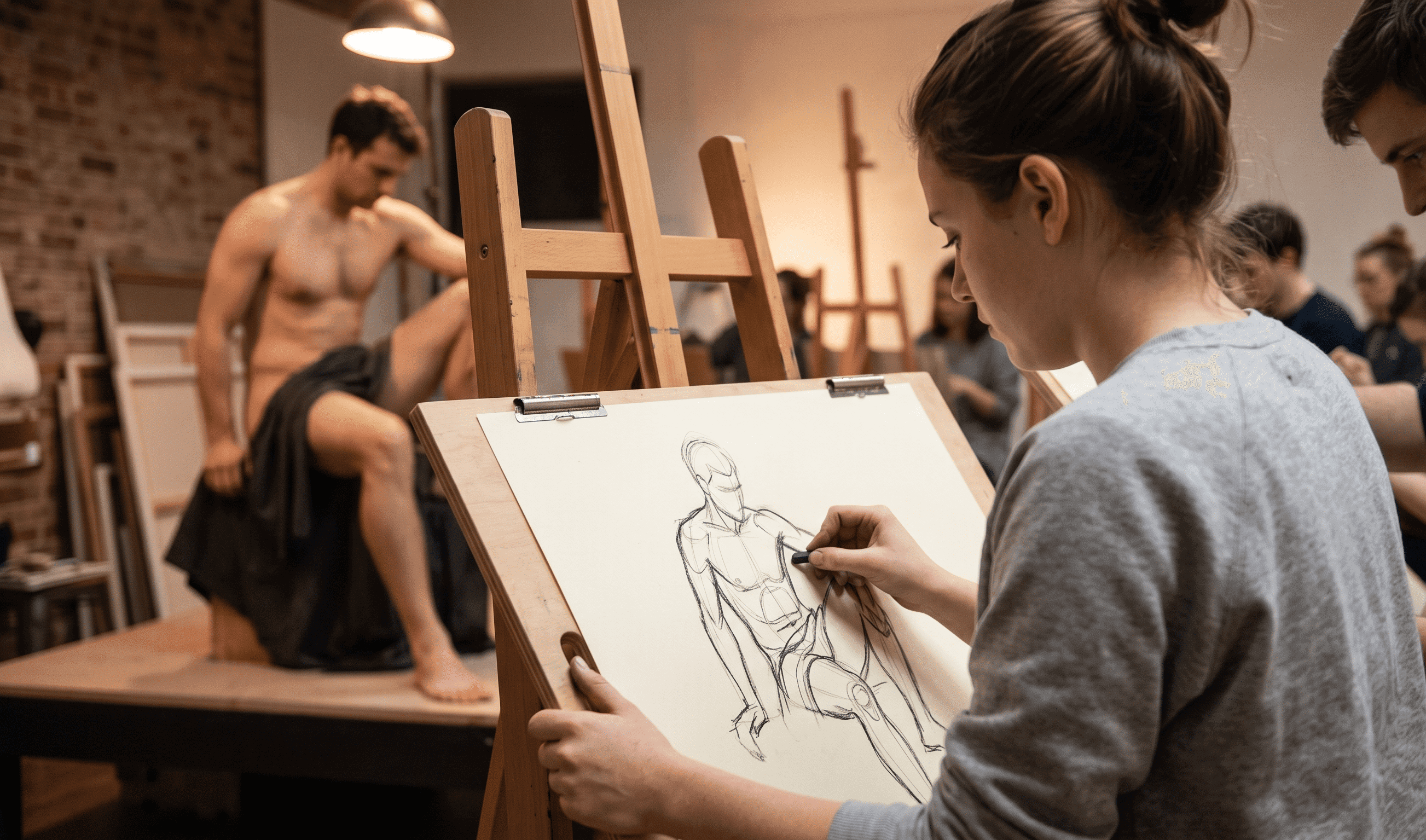 Olhar e Proporção: Workshop Técnico de Desenho com Modelo Vivo