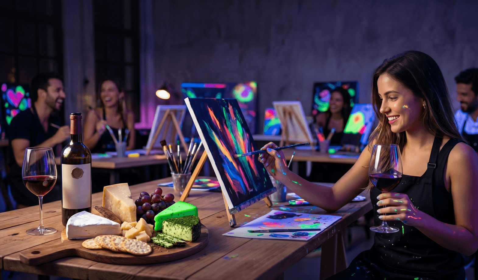 Neon Experience: Pintura, Queijo e Vinho - 5ª Edição